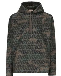 Valentino - Camouflage Printed Drawstring Hoodie - Lyst