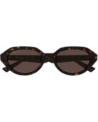 Gucci - Eyewear Oval Frame Sunglasses - Lyst