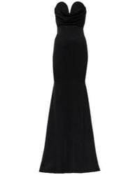 Alex Perry - Gathered Strapless Satin Gown - Lyst