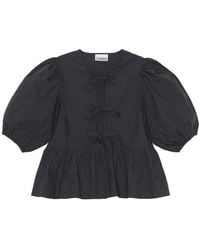 Ganni - Poplin Shirt - Lyst