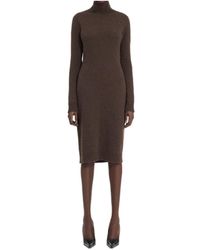 MM6 by Maison Margiela - High Neck Long Sleeved Dress - Lyst
