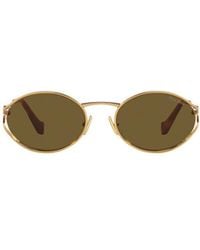 Miu Miu - Eyewear Oval-Frame Sunglasses - Lyst