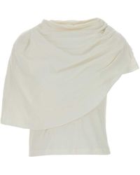 Magda Butrym - Draped Asymmetric T-Shirt - Lyst