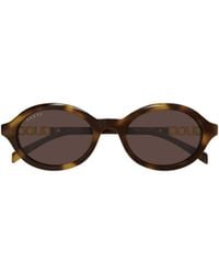Gucci - Eyewear Oval Frame Sunglasses - Lyst
