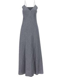 Eleventy - Flared V-Neck Maxi Dress - Lyst