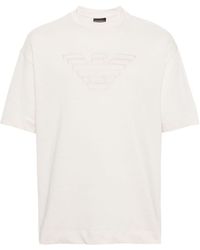 Emporio Armani - Logo-Embroidered Cotton T-Shirt - Lyst