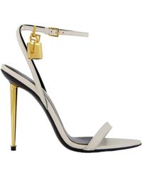 Tom Ford - Padlock Ankle Strap Heeled Sandals - Lyst