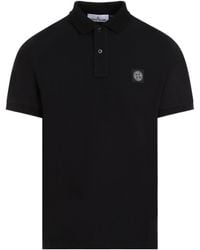 Stone Island - Compass-Patch Short-Sleeved Polo Shirt - Lyst