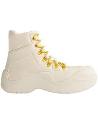 Bottega Veneta - Puddle Bomber Lace-Up Boots - Lyst