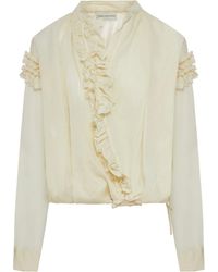 Dries Van Noten - Long Sleeve Ruffle Shirt - Lyst