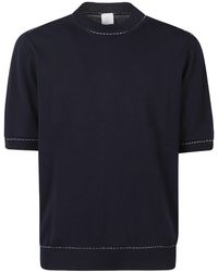 Eleventy - Short-Sleeved Crewneck Knitted Jumper - Lyst