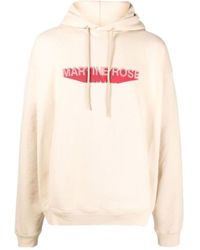 Martine Rose - Logo Print Drawstring Hoodie - Lyst