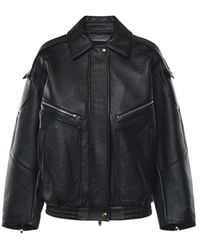 Frankie Shop - Biker Jacket Hudson Faux Leather - Lyst
