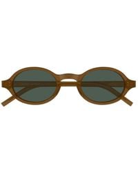 Saint Laurent - Eyewear Oval Frame Sunglasses - Lyst