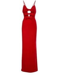 Alessandra Rich - Velvet Dress With Bow Decoration - Lyst