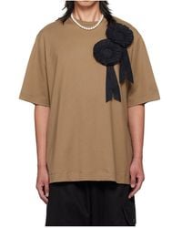 Simone Rocha - Ruffled Rose Bow Loose T-Shirt - Lyst
