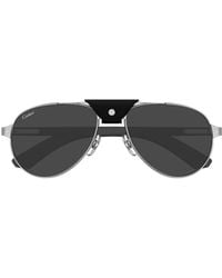Cartier - Pilot Frame Sunglasses - Lyst