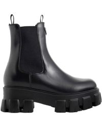 Prada - Round-Head Short Boots - Lyst