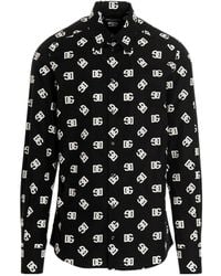 Dolce & Gabbana - Allover Dg Printed Buttoned Shirt - Lyst
