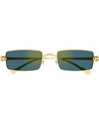 Cartier - Rectangle Frame Sunglasses - Lyst