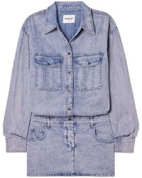 Isabel Marant - Long-Sleeved Denim Dress - Lyst