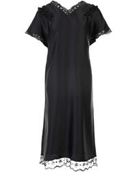 Simone Rocha - Lace-Trim Cut-Out Midi Dress - Lyst