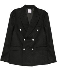 CASABLANCA - Geometric-Jacquard Single-Breasted Blazer - Lyst