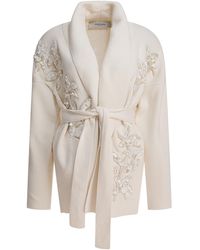 Golden Goose - Cardigan With Floral Embroidery - Lyst