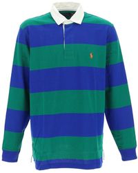 Polo Ralph Lauren - Striped Logo-Embroidered Rugby Shirt - Lyst