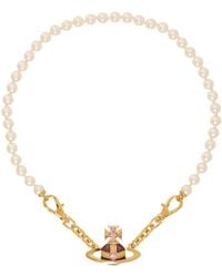 Vivienne Westwood - Orb-Pendant Faux-Pearl Necklace - Lyst