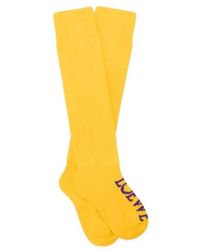 Loewe - Ribbed Logo Knee-High Socks - Lyst