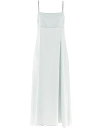 Peserico - Punto Luce Satin Long Dress - Lyst