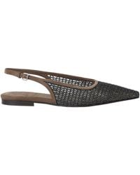 Brunello Cucinelli - Pointed Toe Slingback Flats - Lyst