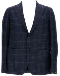 Tagliatore - Single-Breasted Tweed Blazer - Lyst