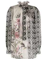 Alberta Ferretti - Floral-Print Silk Shirt - Lyst