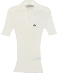 Vivienne Westwood - Orb-Embroidered Polo Top - Lyst