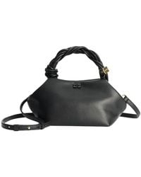 Ganni - Bou Twisted Handle Small Shoulder Bag - Lyst