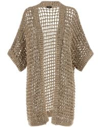 Peserico - Aurea Open-Knit Sequined Cardigan - Lyst
