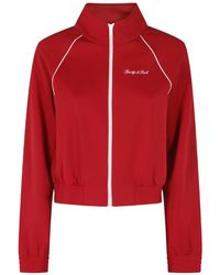 Sporty & Rich - Long-Sleeved Zip-Up Sweatshirt - Lyst