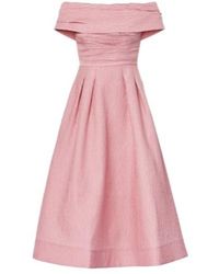 Rebecca Vallance - Adalyn Off-Shoulder Brocade Midi Dress - Lyst
