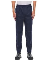 A.P.C. - Elastic Waist Tapered Leg Trousers - Lyst