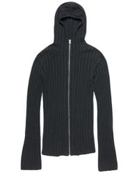 Acne Studios - Zip-Up Hooded Cardigan - Lyst
