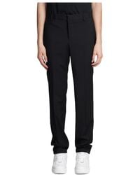 Emporio Armani - Logo Wool Casual Pants - Lyst