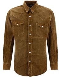 RRL - Ralph Lauren Buffalo West Corduroy Buttoned Shirt - Lyst