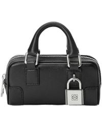 Loewe - Amazona Nano Padlock Detailed Clutch Bag - Lyst