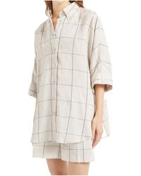 Brunello Cucinelli - Grid-Pattern Shirt - Lyst