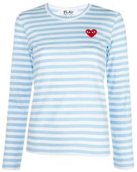 COMME DES GARÇONS PLAY - Striped Long Sleeve Top - Lyst