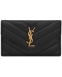 Saint Laurent - Cassandre Matelassé Fragments Flap Card Case - Lyst