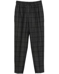 Peserico - Check-Pattern Trousers - Lyst