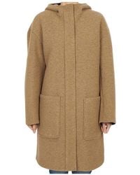Max Mara - Long-Sleeved Hooded Coat - Lyst